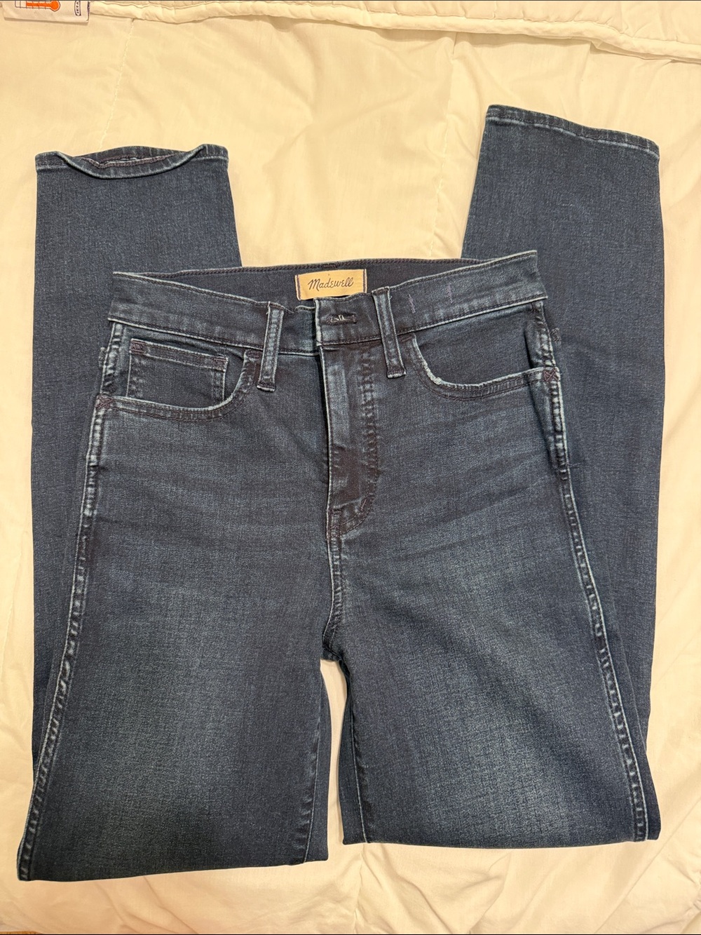 Madewell Slim High-Rise Jeans in Medium/Dark Blue